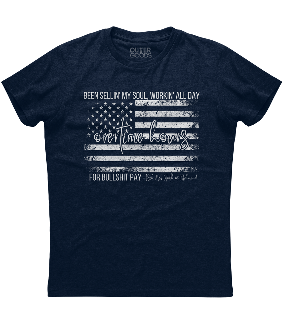 Overtime Hours US Flag T-Shirt (O)