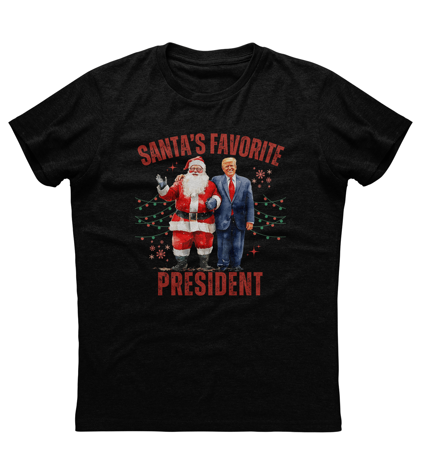 Santas Favorite President Donald Trump T-shirt (O)