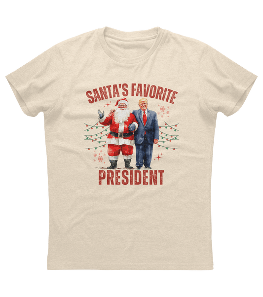Santas Favorite President Donald Trump T-shirt (O)
