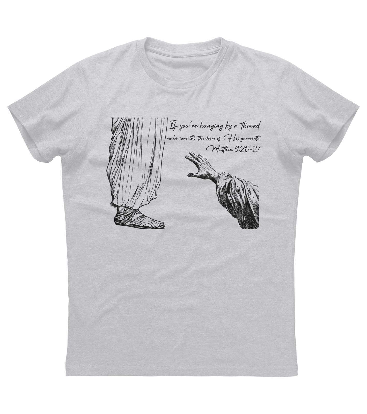 Hanging By A Thread Jesus T-shirt (O)