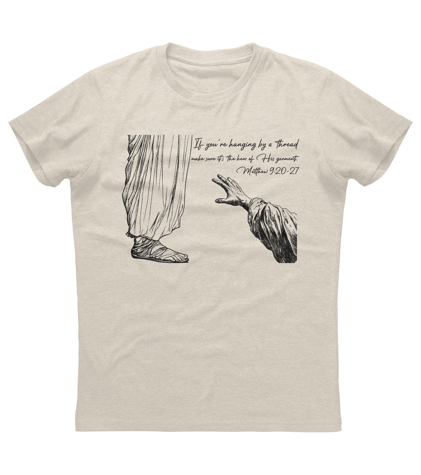 Hanging By A Thread Jesus T-shirt (O)