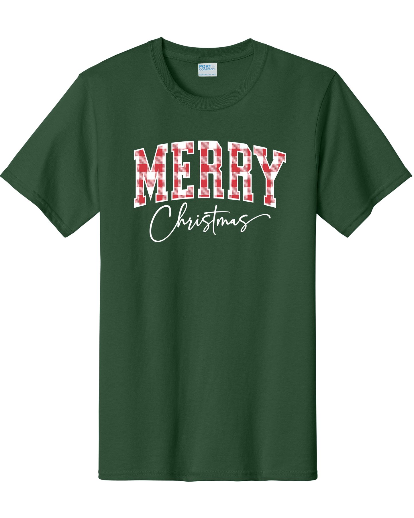 Merry Christmas Plaid Crewneck Sweatshirt (O)