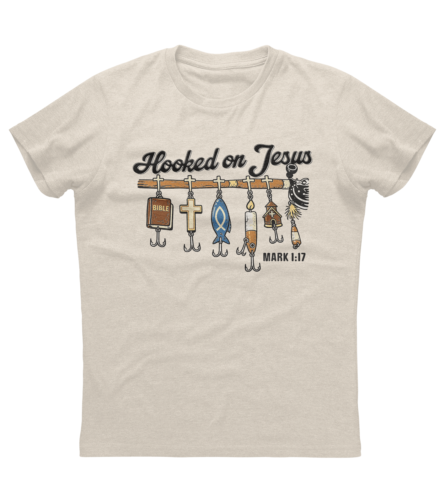 Hooked on Jesus Fishing T-shirt (O)