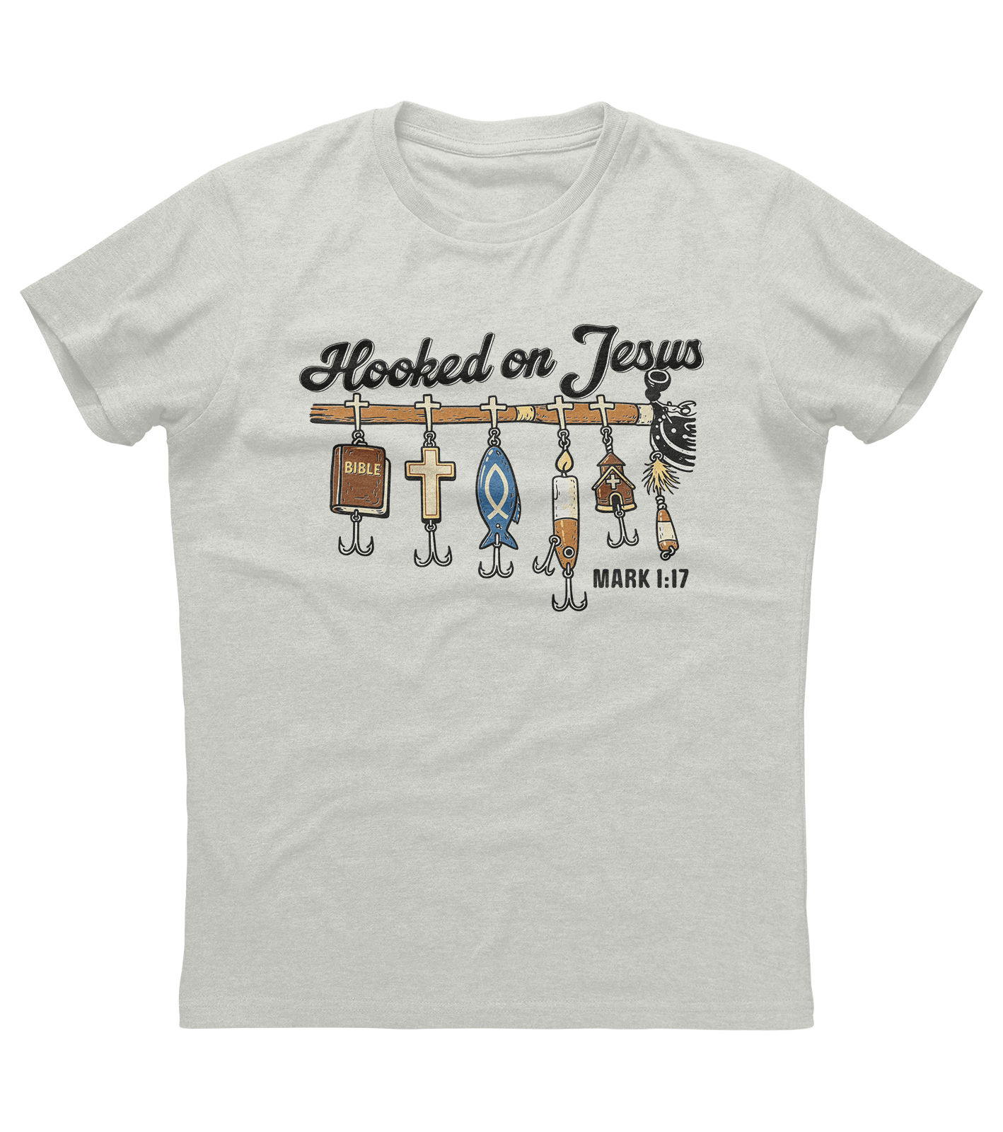Hooked on Jesus Fishing T-shirt (O)