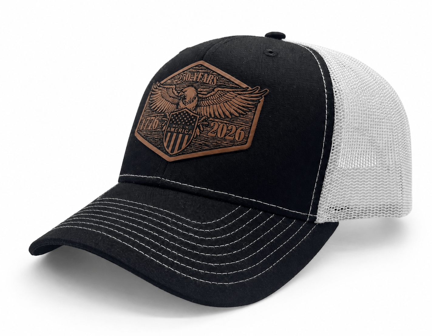 America 1776-2026 Leatherette Patch Hat (O)
