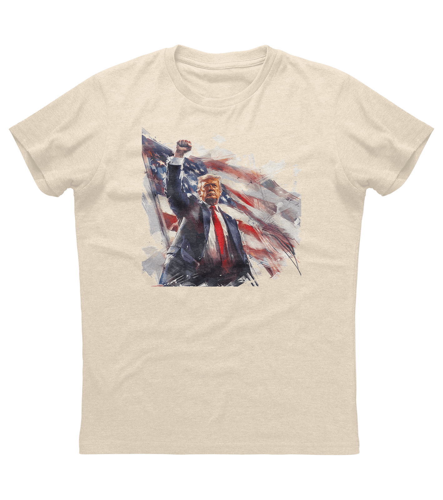 Donald Trump USA American Flag T-shirt (O)