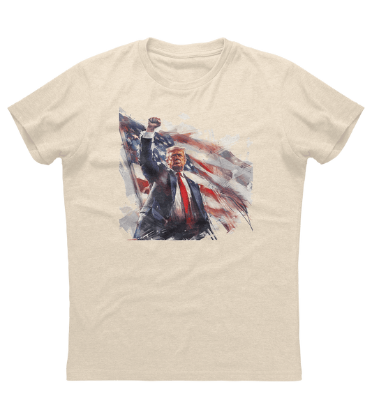 Donald Trump USA American Flag T-shirt (O)