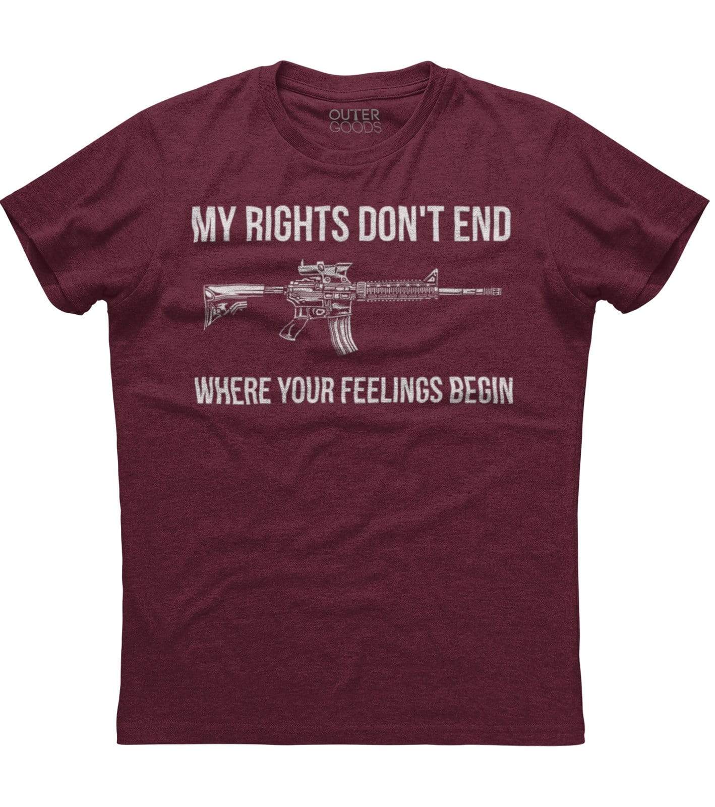 My Rights Don't End Where Your Feelings Begin Gun T-Shirt (O)