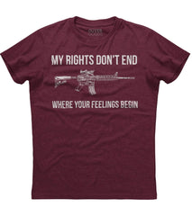 My Rights Don't End Where Your Feelings Begin Gun T-Shirt (O)