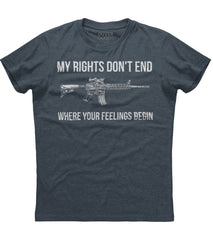 My Rights Don't End Where Your Feelings Begin Gun T-Shirt (O)