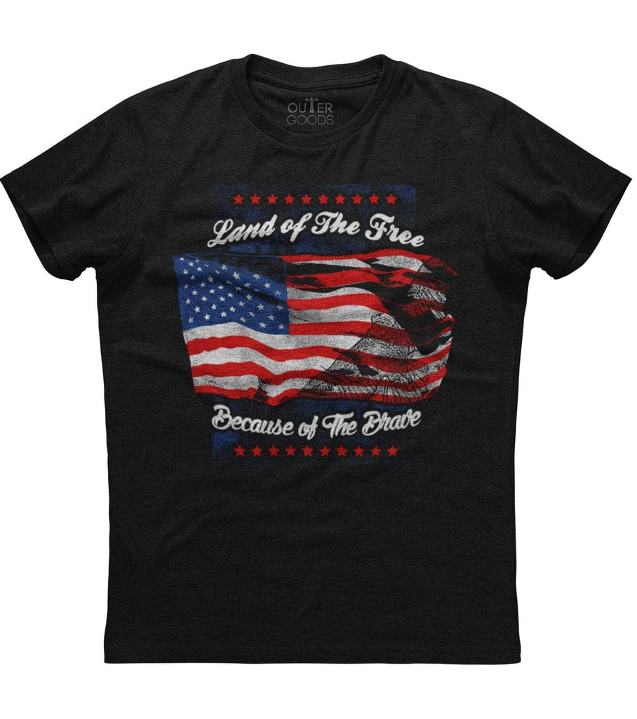 Land Of The Free Because of The Brave T-shirt (O)