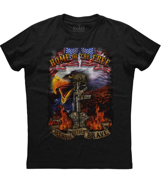 Home Of The Free Because Of The Brave Eagle T-shirt (O)