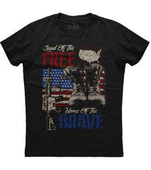 Home Of The Free Because Of The Brave Patriotic T-shirt (O)