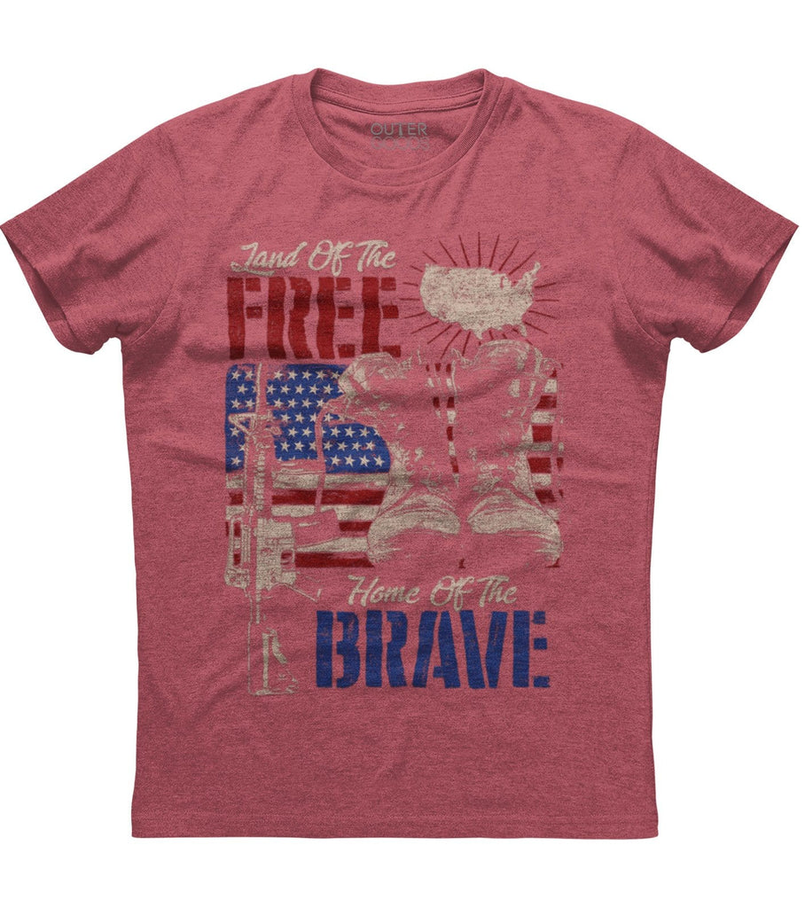 Home Of The Free Because Of The Brave Patriotic T-shirt (O)