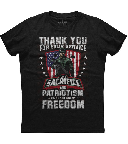 Thank You For Your Service Sacrifice And Patriotism T-shirt (O)
