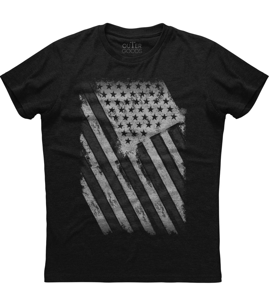 American Flag BW T-shirt (O)
