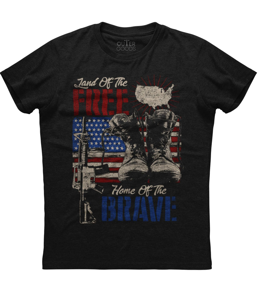 Land Of The Free Home of The Brave T-shirt (O)