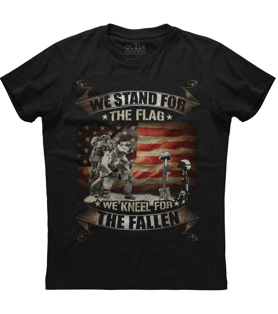 We Stand For The Flag We Kneel For The Fallen T-shirt (O)
