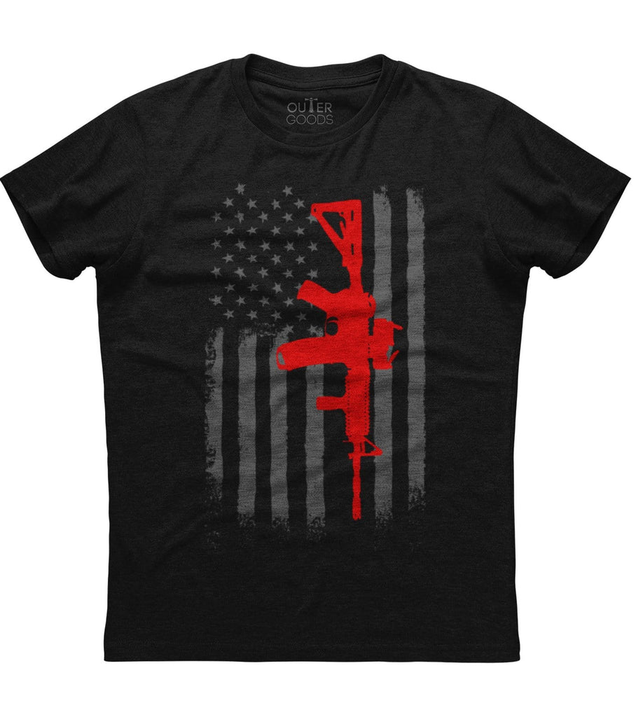 AR15 American Flag T-shirt (O)