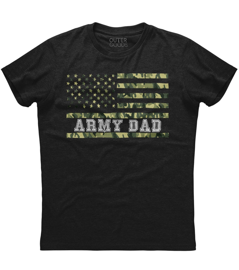 Army Dad Camo Flag T-Shirt (O)