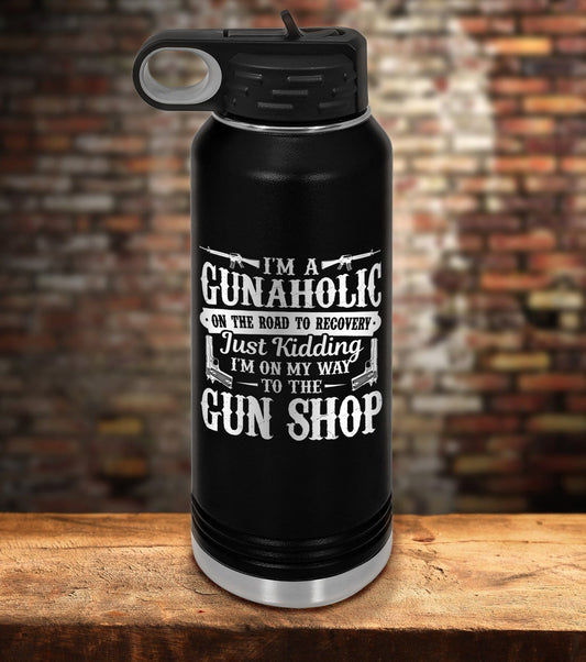 Gunaholic Laser Engraved Water Bottle (O)