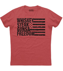 Whiskey Steak Guns & Freedom T-Shirt (O)