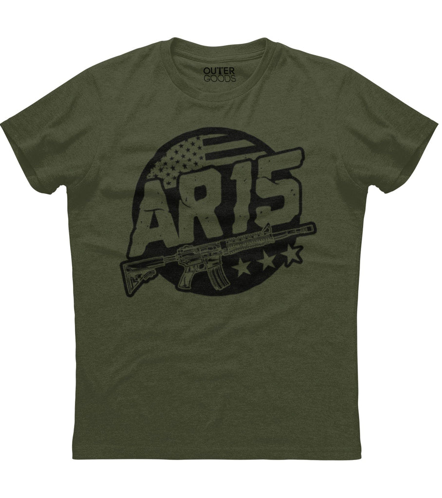 AR15 Patriotic Flag T-Shirt (O)