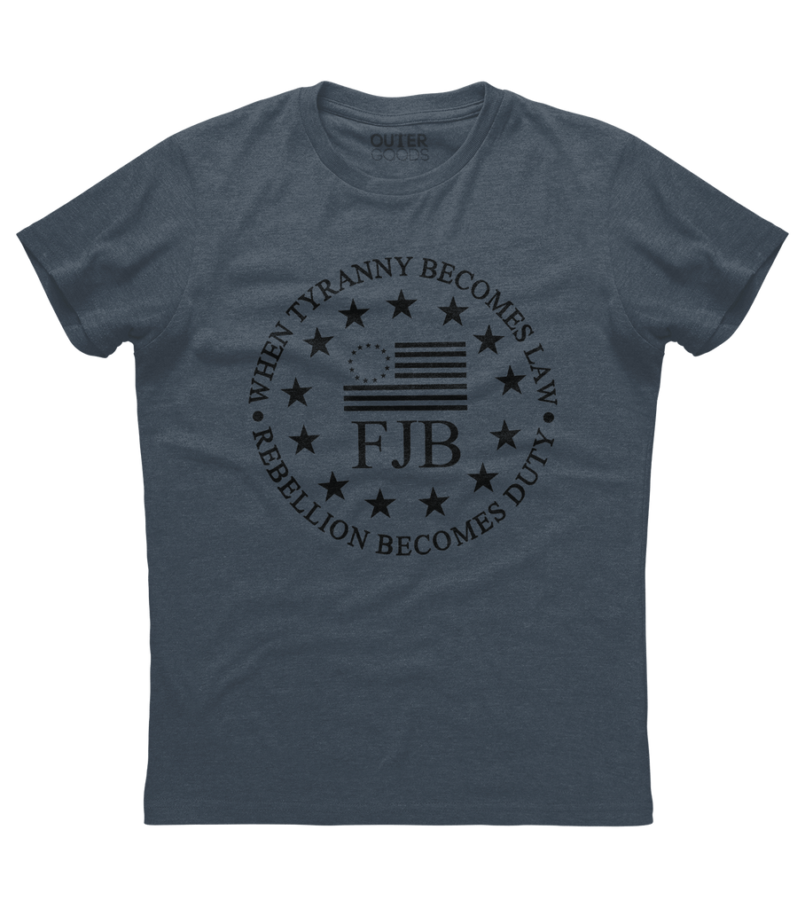 Betsy Ross Flag Rebellion Becomes Duty FJB T-shirt (O)