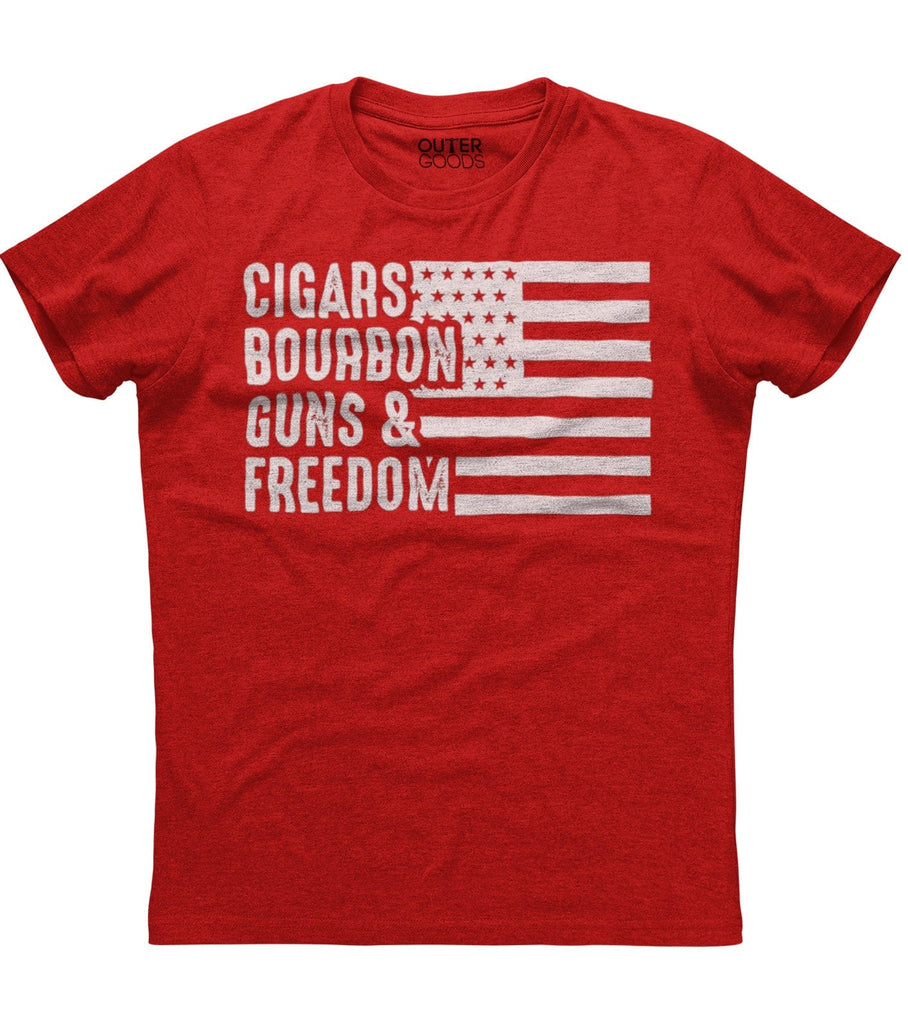 Cigars Burbon Guns & Freedom Shirt (O)