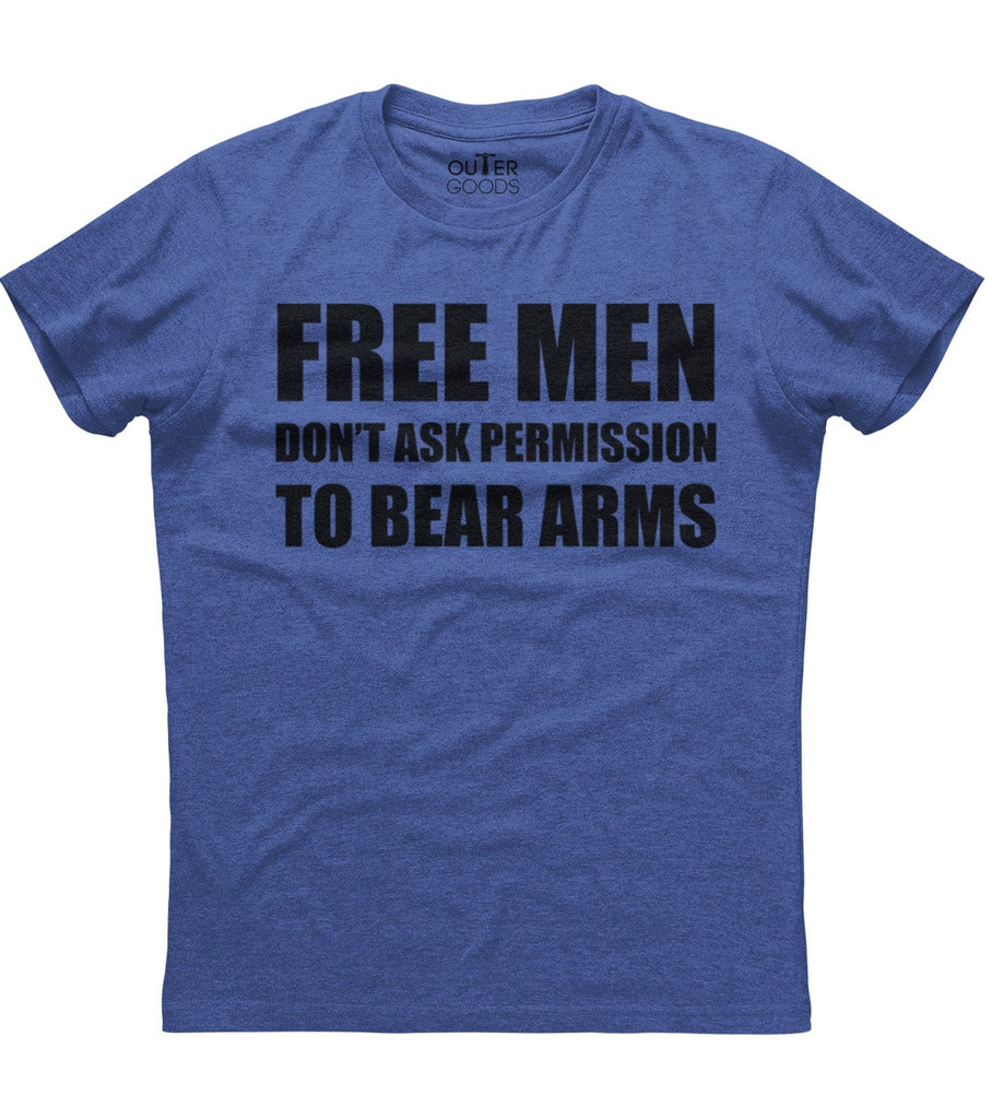Free Men Don't Ask Permission To Bear Arms T-Shirt (O)