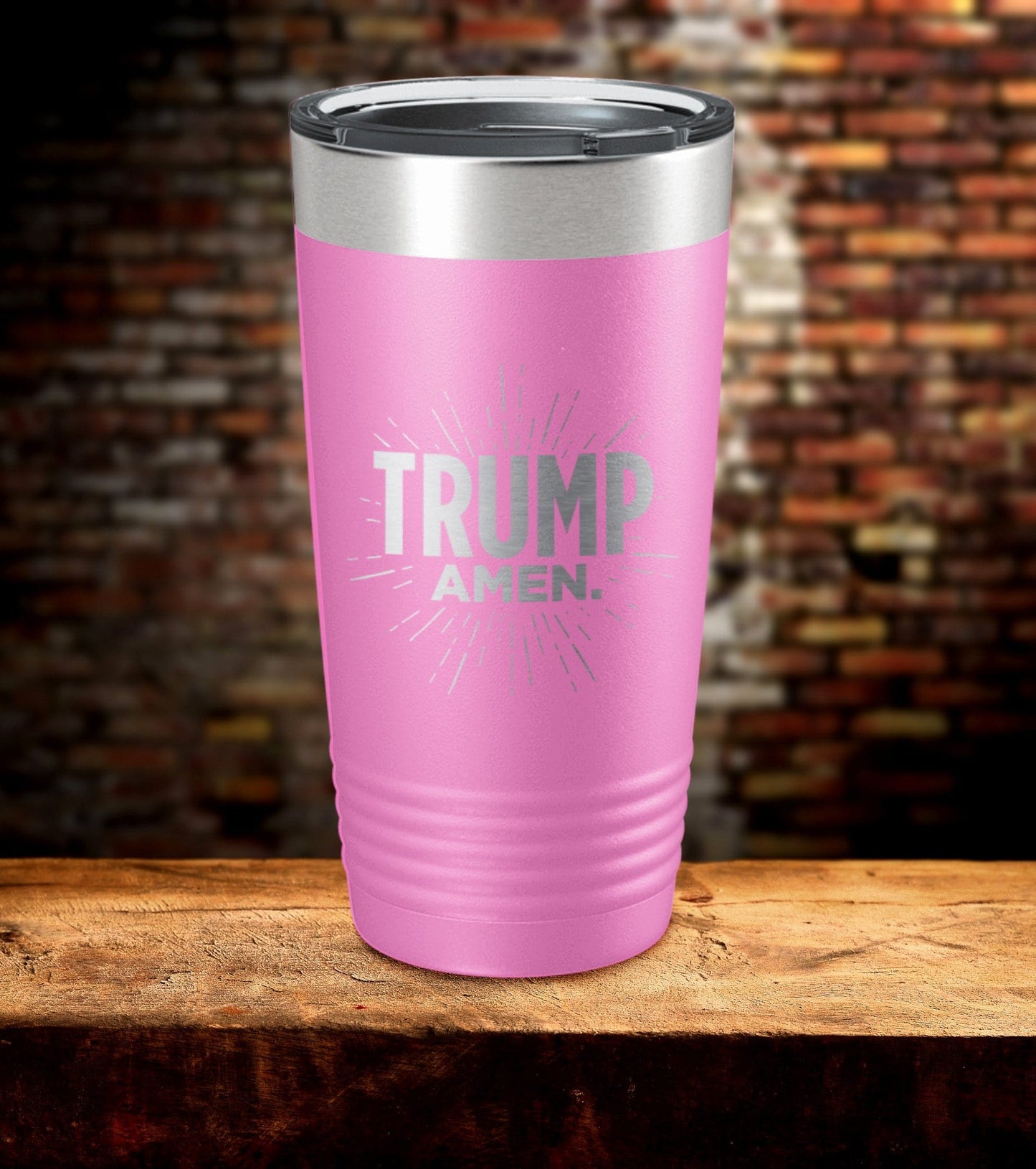 Trump Amen Laser Engraved Tumbler (O)