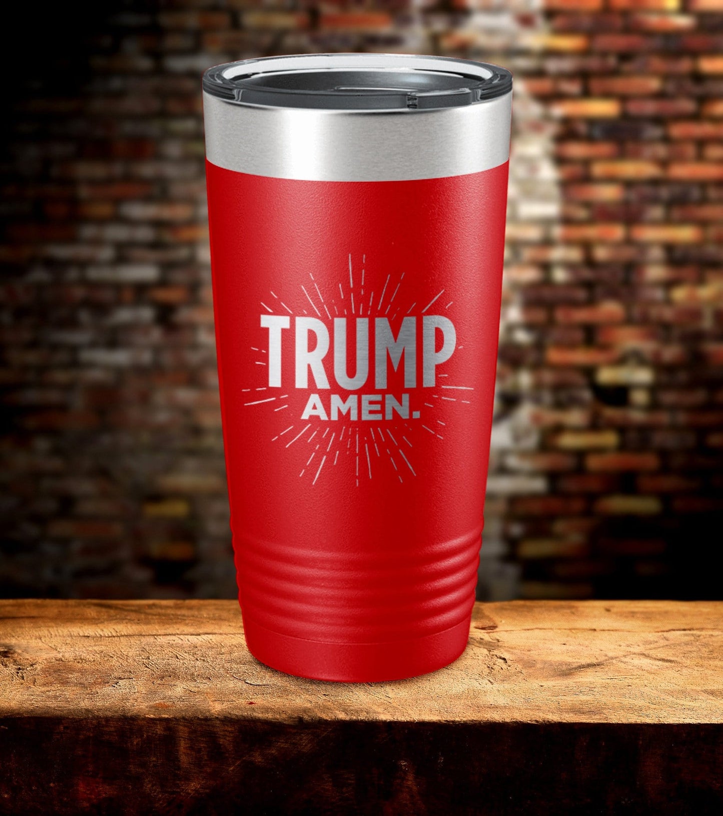 Trump Amen Laser Engraved Tumbler (O)
