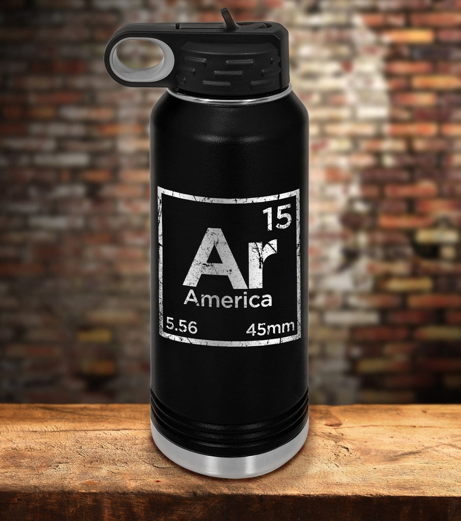 AR America Laser Engraved Water Bottle (O)