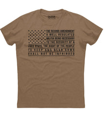 Second Amendment Patriotic Flag T-Shirt (O)