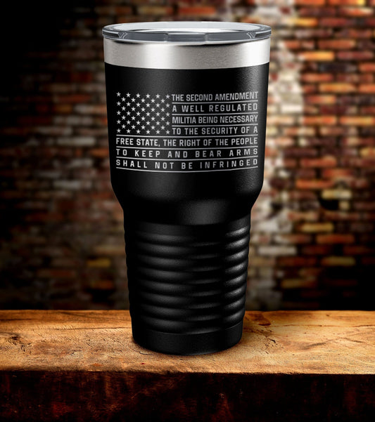 Well Regulated Militia Laser Engraved Tumbler (O)
