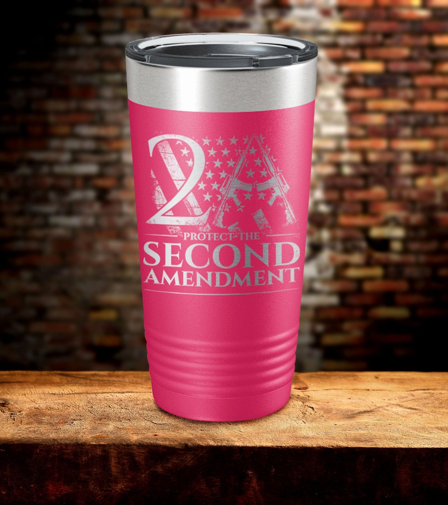 Protect The Second Amendment Laser Engraved Tumbler (O)