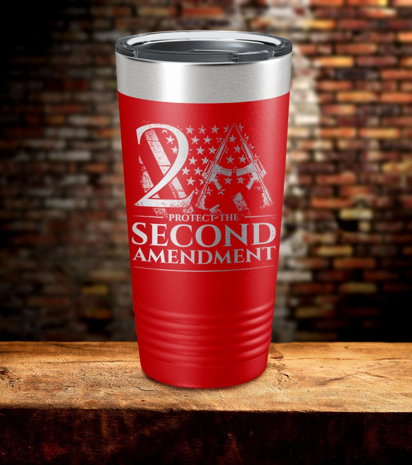 Protect The Second Amendment Laser Engraved Tumbler (O)