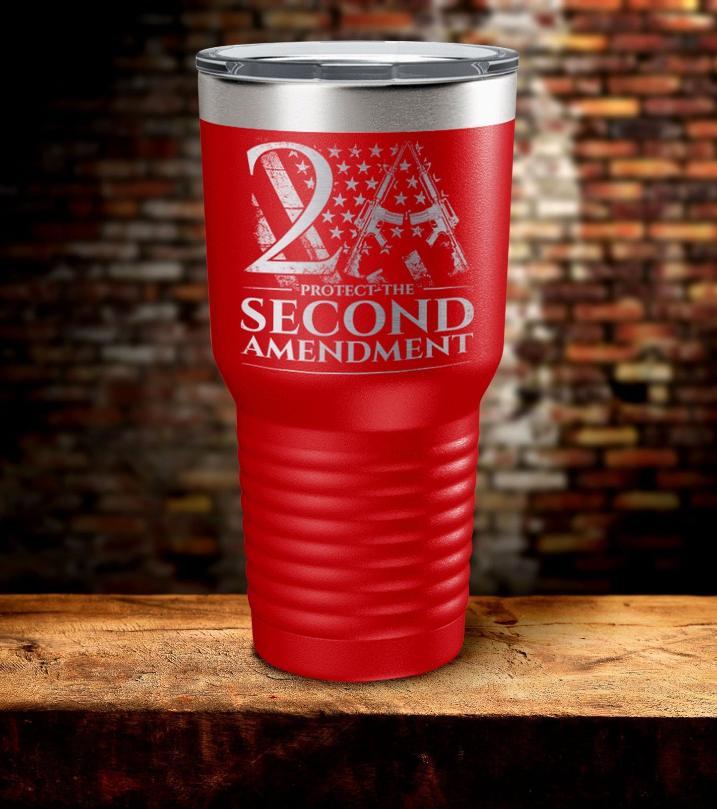 Protect The Second Amendment Laser Engraved Tumbler (O)