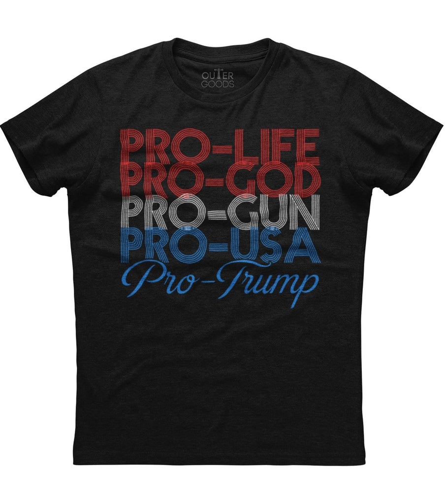 Pro Trump Pro U.S.A American T-Shirt (O)