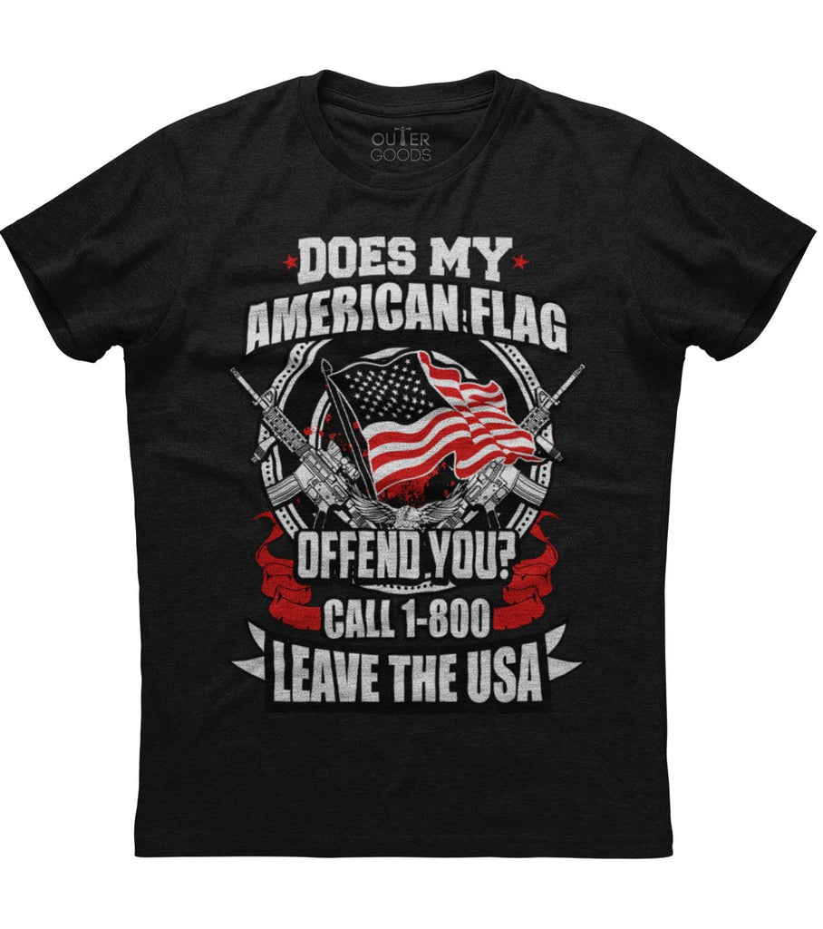 American Flag Offend You T-shirt (O)