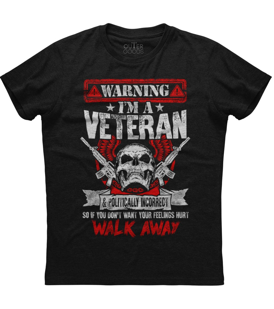 Warning I'm A Veteran T-Shirt (O)