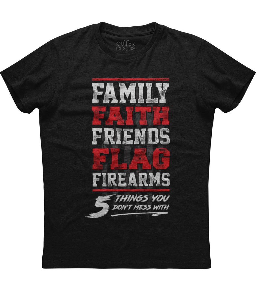 Family Faith Friends Flag Firearms T-Shirt (O)