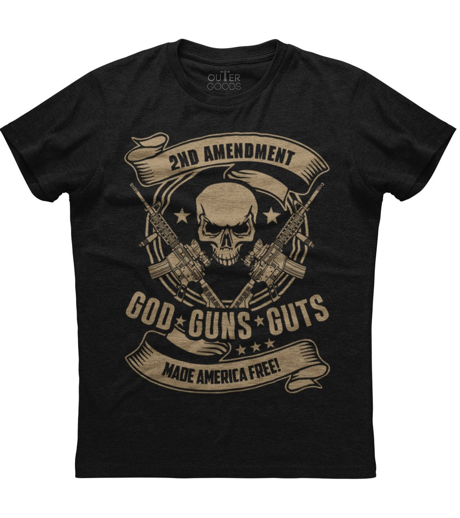 GOD GUNS GUTS 2nd Amendment T-Shirt (O)