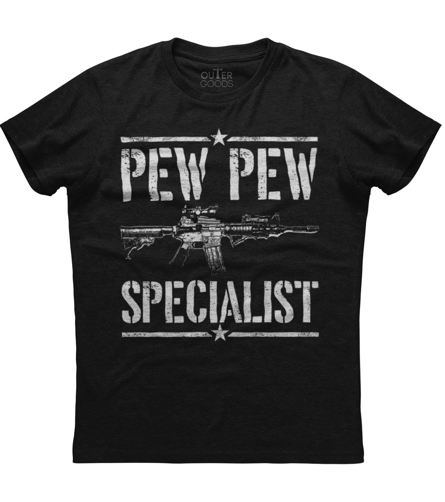 Pew pew specialist t-shirt (o) – Outergoods
