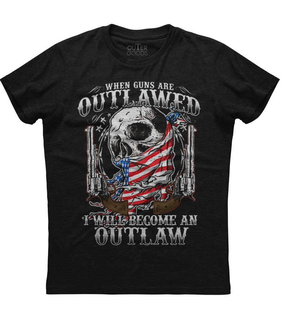 Outlaw Guns America Guns Amendment T-Shirt (O)