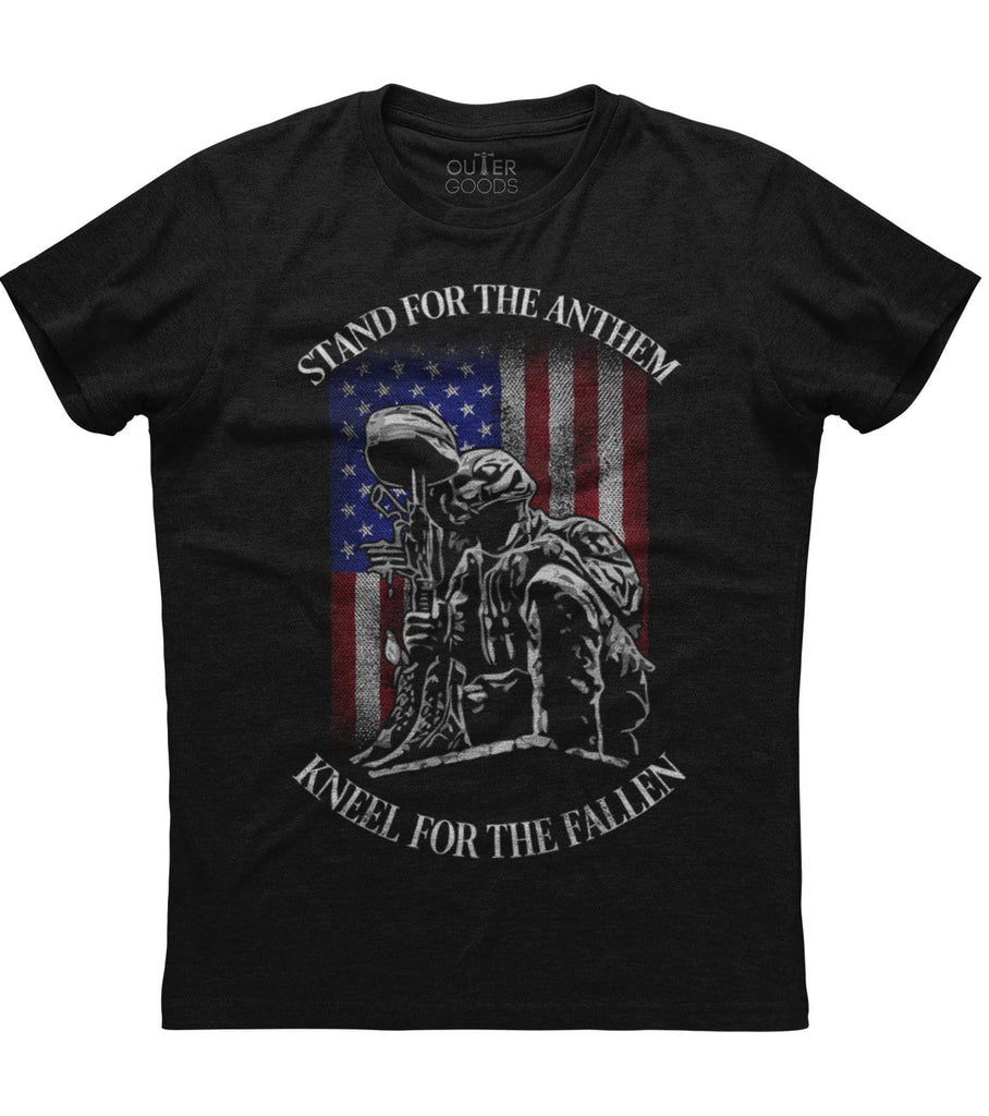 Stand For The Anthem Kneel For The Fallen T-Shirt (O)