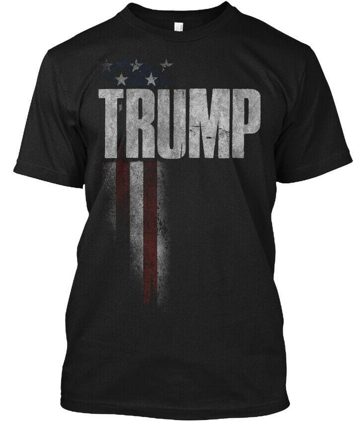 Donald Trump American Flag 2020 T-Shirt (O)
