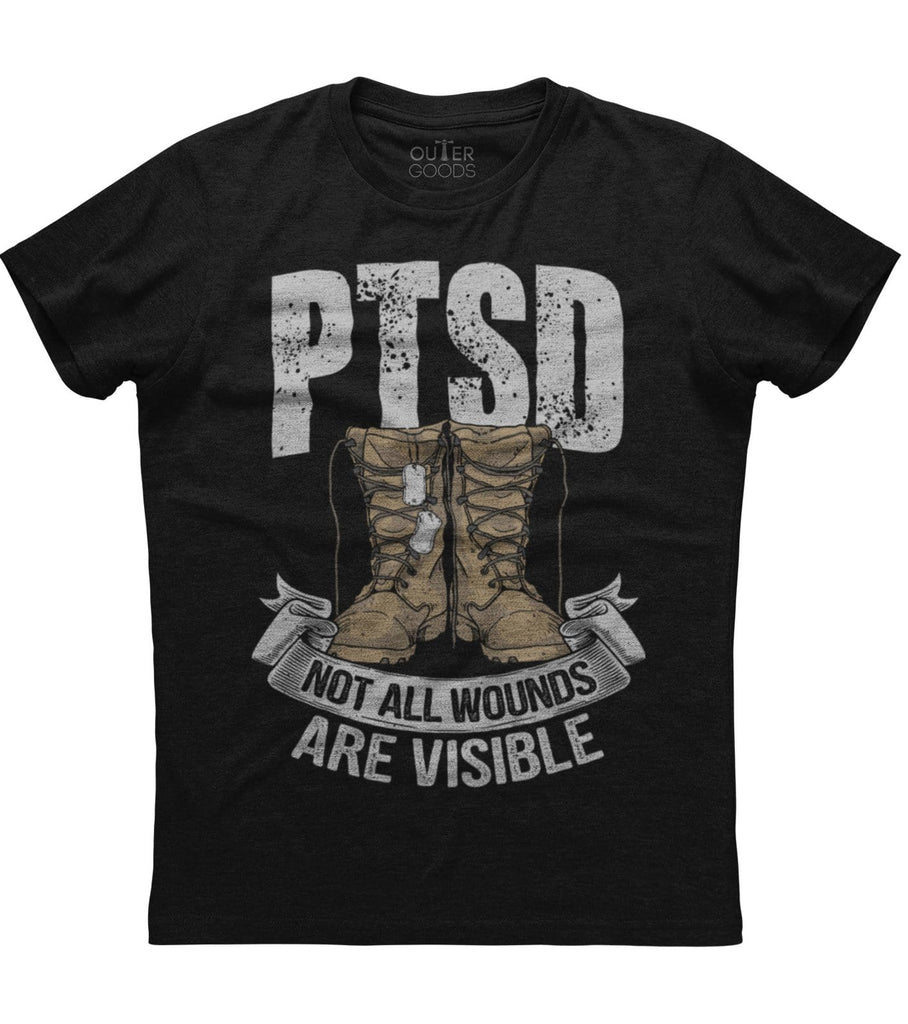 Not All Wounds Are Visible Veteran Shoes T-shirt (O)
