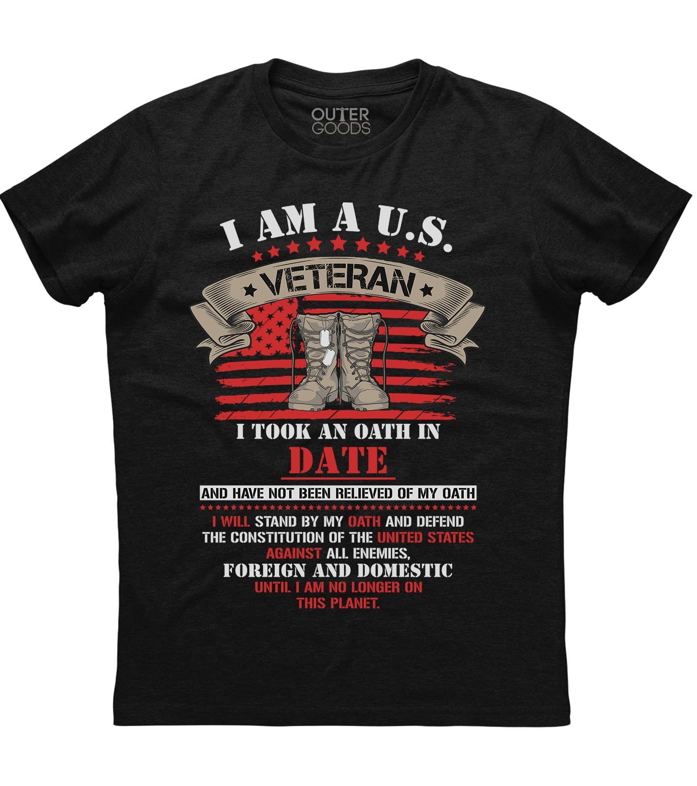 Veteran Enlist Date Oath T-Shirt (CN) (O)